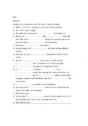 English Worksheet: simple past test