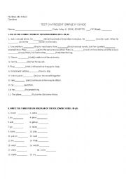English Worksheet: Present Simple Test third person dont doesnt