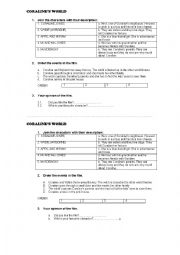 English Worksheet: CORALINE