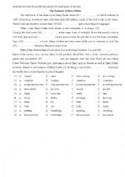 English Worksheet: Cloze Test