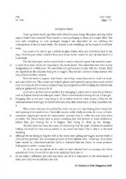 English Worksheet: Save our planet