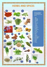 English Worksheet: herbs and spices