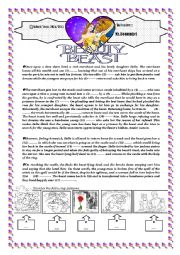 English Worksheet: beauty and the beast