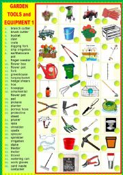 English Worksheet: Gardening tools and equipment 1