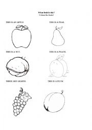 English Worksheet: What fruit is this?
