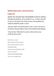 English Worksheet: past simple and past continuous