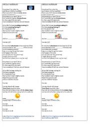 English Worksheet: Song One Day