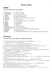 English Worksheet: Phrasal Verbs (3/10)