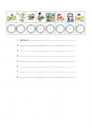 English Worksheet: Everyday activities