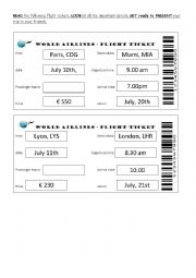 Planning my holidays - Flight tickets