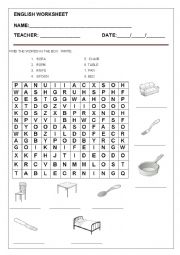 English Worksheet: Crossword