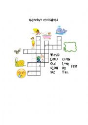 English Worksheet: Adjective crossword