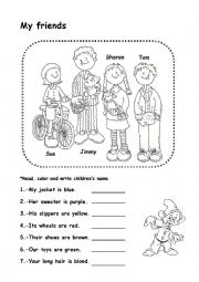 English Worksheet: My friends