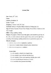 English Worksheet: Lesson plan 5th grade