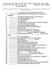 English Worksheet: Question Practice