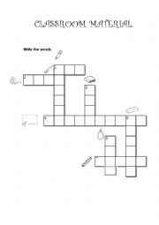 English Worksheet: Crossword Classroom Material