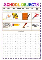 English Worksheet: SCHOOL SUPPLY