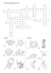 English Worksheet: Under The Sea - Marine Life