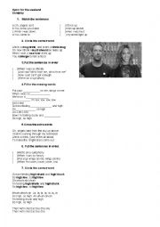 English Worksheet: Hymn for the weekend - Coldplay