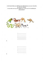 English Worksheet: some adjectives