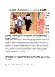 English Worksheet: Mr Benn- Red Knight- Watching and Listening exercise - Part 2