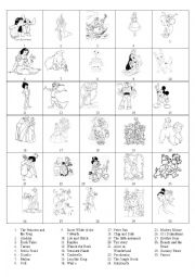 English Worksheet: Cartoons descriprions