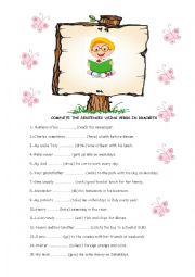 English Worksheet: Grammar exercises