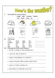 English Worksheet: weather