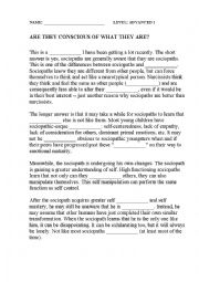 English Worksheet: Mental disorders