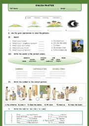 English Worksheet: english practice