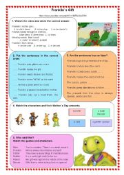English Worksheet: Franklin`s Gift - Mother`s Day