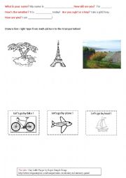 English Worksheet: Transportation