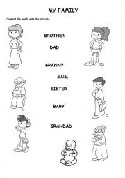 English Worksheet: MY FAMILY