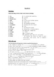 English Worksheet: Slang Words (4/10)