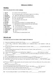 English Worksheet: Phrasal Verbs (4/10)