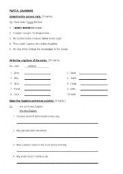 English Worksheet: Grammar and Comprehension Review