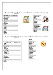 English Worksheet: Synonyms and Antonyms