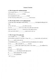 English Worksheet: Grammar Exercises