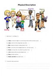 English Worksheet: Physical Description