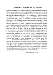English Worksheet: about injustice in the world