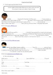 English Worksheet: email friend