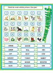 English Worksheet: Farm animals