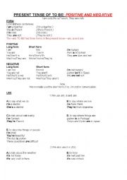 English Worksheet: TO BE - PRESENT TENSE (EXPLANATION AND ACTIVITIES)