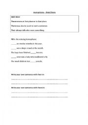 Homophones: Their and There