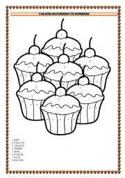 COLOUR THE CUPCAKES