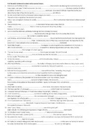 English Worksheet: mixed tenses review