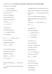 English Worksheet: I wont give up