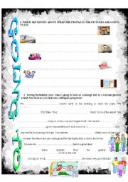 English Worksheet: going to