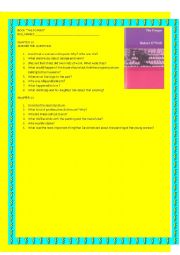 English Worksheet: READING COMPREHENSION: book 