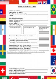 English Worksheet: Independence Day